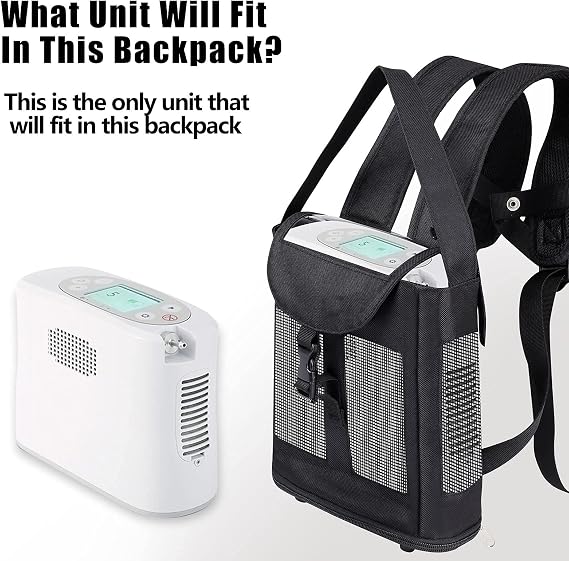 Portable Oxygen Concentrators Backpack Compatible with Inogen One G3 & Inogen One G5,Inogen Rove 6,Lightweight Oxygen Machine Carrying Bag,Breathable POC Backpack with Mesh Panels for Travel (Black)