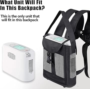 Portable Oxygen Concentrators Backpack Compatible with Inogen One G3 & Inogen One G5,Inogen Rove 6,Lightweight Oxygen Machine Carrying Bag,Breathable POC Backpack with Mesh Panels for Travel (Black)