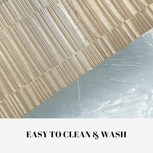 Miniatura 3 de Juego de 4 manteles individuales tejidos de viniloplástico para mesa de cocina, interiorexterior, lavable, manteles individuales lavables para mesa