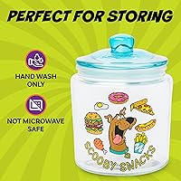 Vista 4 de Silver Buffalo Scooby Doo Scooby Snacks Glass Cookie Snack Candy Jar with Lid (Small)