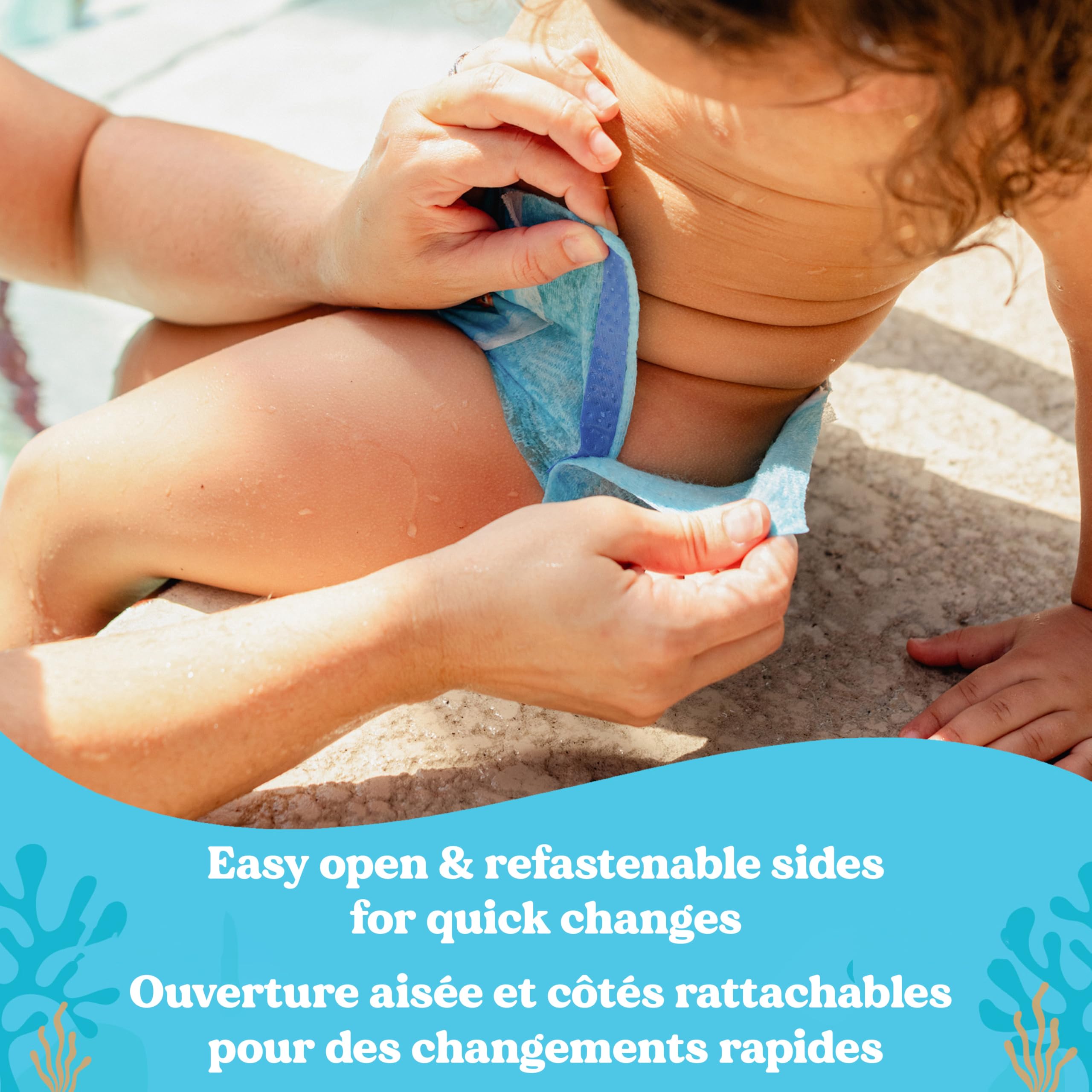 HUGGIES Swim Diapers, Size 4 Medium, Huggies Little Swimmers Disposable Swimpants, 18 ct - 5