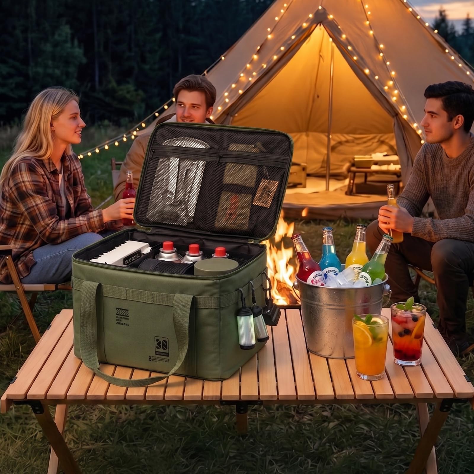Campingbox faltbar, ZoneYan 30L camping gear organizer, picknick-organizer-tasche, taktische camping tasche, picknick aufbewahrungstasche, Die perfekte Wahl für Campingbegeisterte