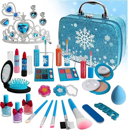 Amazon.com: Senrokes - Kit de maquillaje infantil lavable para niños, kit  de maquillaje para niñas de 5 6 7 8 años : Juguetes y Juegos