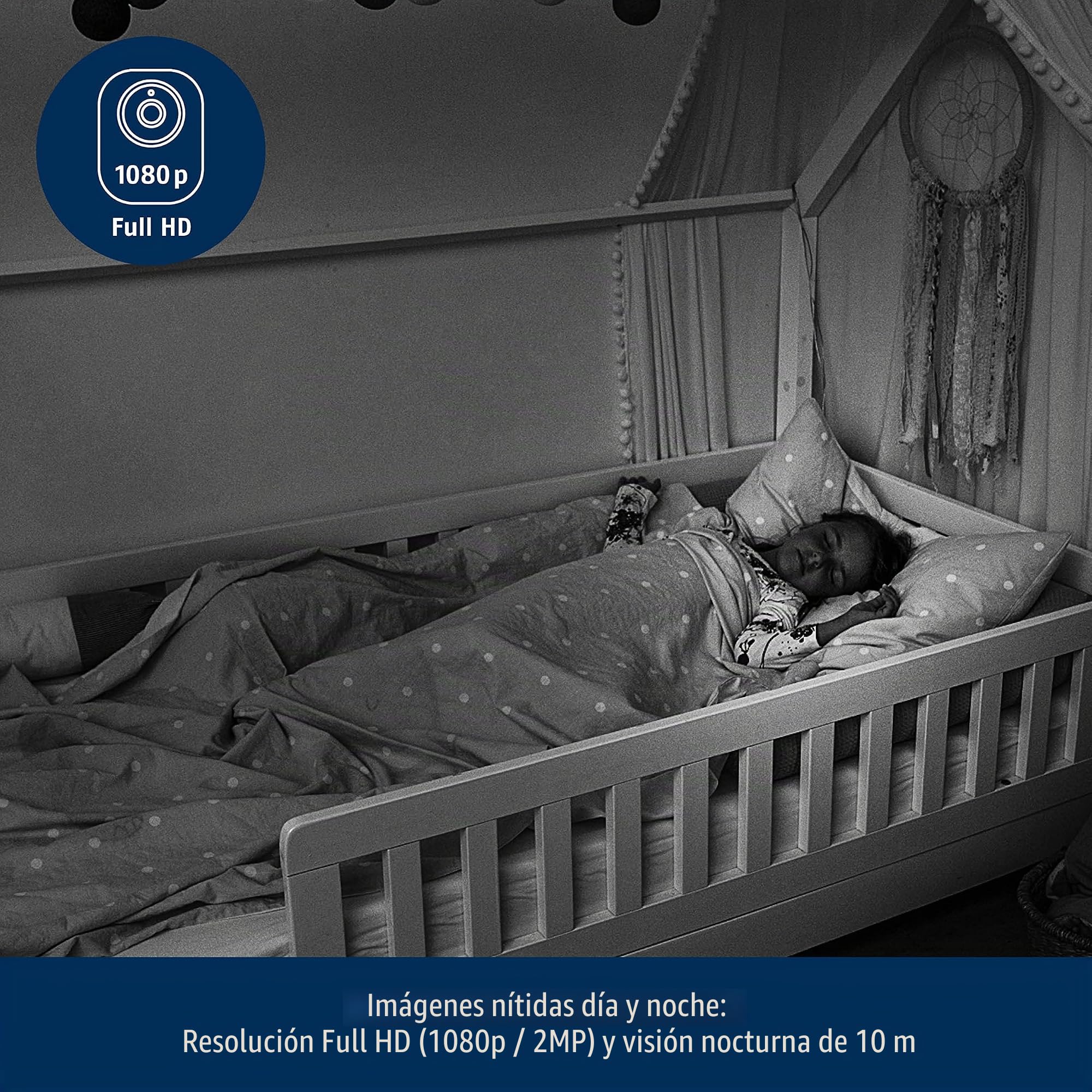 ABUS Cámara de interior PPIC31020 WLAN Privacy - Full HD, 180° y WiFi Dual | Cámara de vigilancia con modo privacidad, visión nocturna, audio bidireccional y almacenamiento local en tarjeta microSD