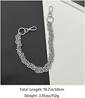 Vista 24 de Cadenas punk unisex para pantalones, cadenas de cinturón de alta resistencia, pantalones de hip hop, cadena de jeans con cierres de langosta