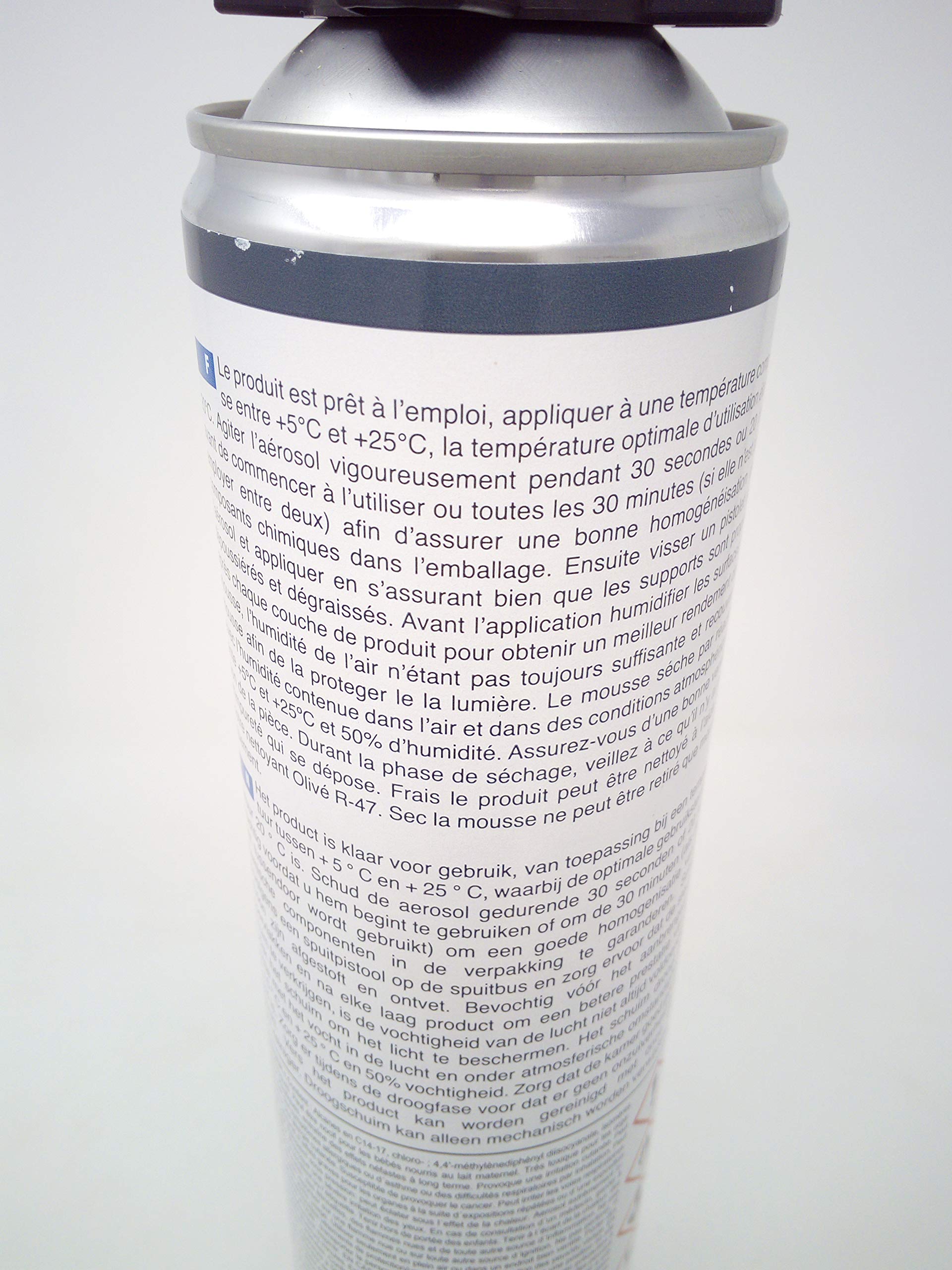 Espuma expansiva de poliuretano 695 ml – Lote de 12 espumas de poliuretano multiusos – Especial para obras – Calidad profesional