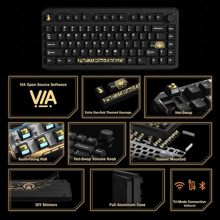 Amazon.com: Womier ERA75 75% Wireless Mechanical Keyboard