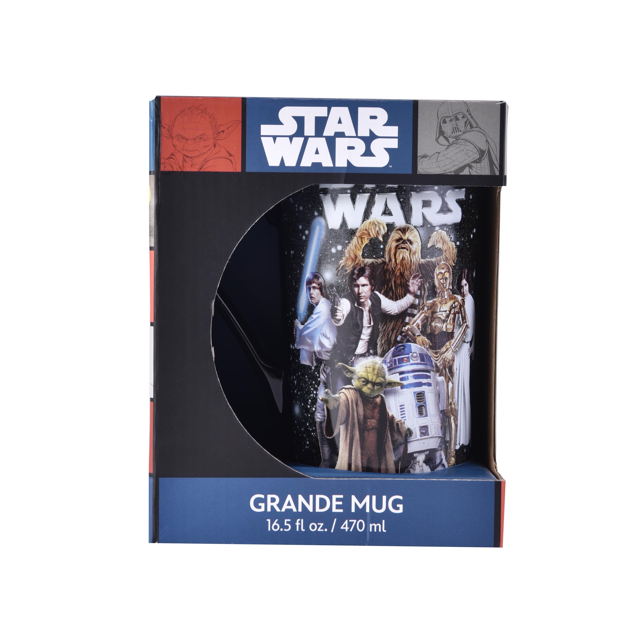 Pyramid International Star Wars Classic, Darth Vader and Stormtrooper, Galactic Battle Scene, Ceramic Grande Cappuccino Mug – 16.7oz / 470ml, One Size