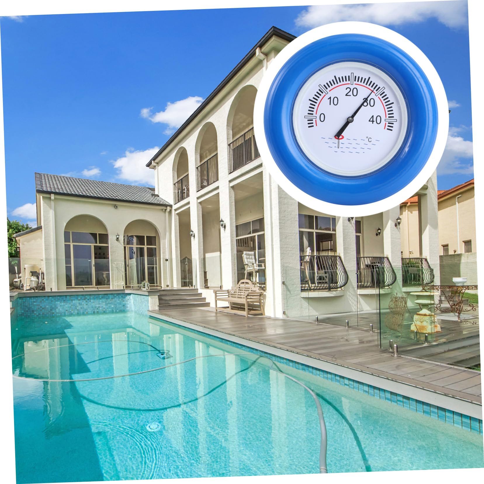 Toddmomy 1 Pezzo Termometro Galleggiante per Piscina e Spa Tester Temperatura con Calibrazione per Acquari e Precisamente Temperatura