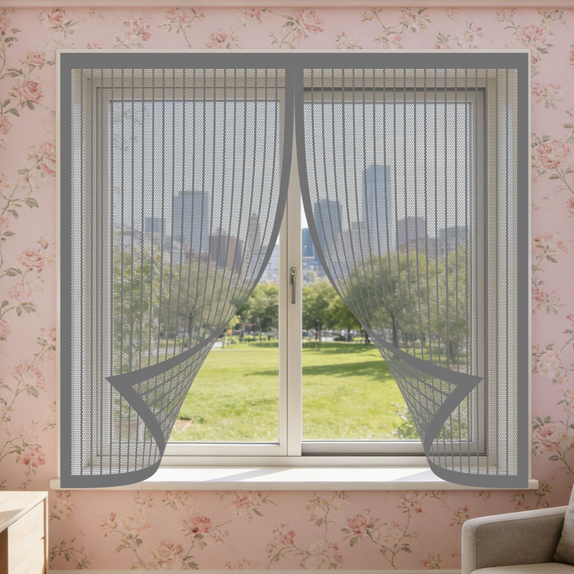 Moustiquaire aimantée de chambre 180x180 cm pour aérer les nuits d'été