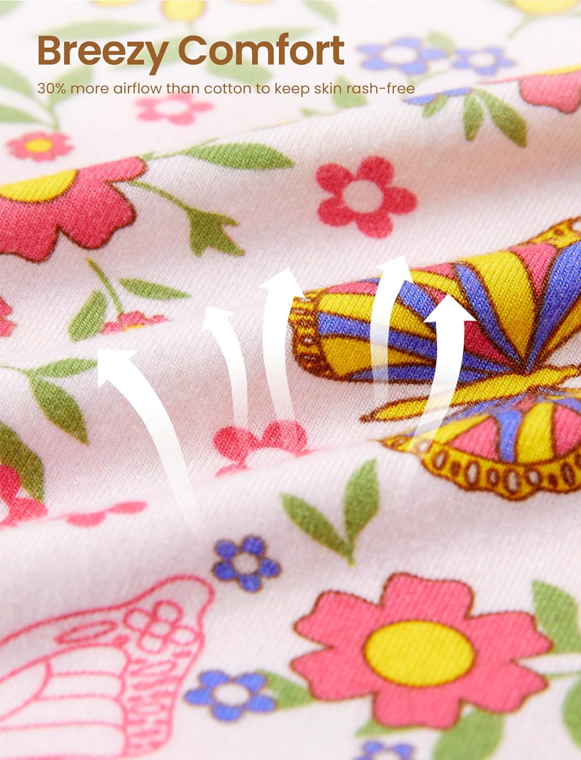 PATPAT Bamboo Viscose Pajamas Sets for Boys Girls Kids Toddler, 3 Pack Shorts & Pants Sleepers, Ultra-soft Snug Fit Pjs 2-12Y - Image 5