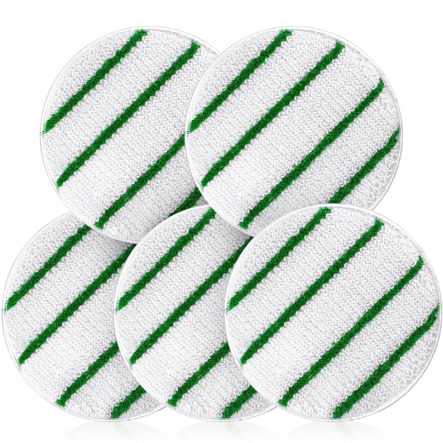 Tioncy 3 Pcs 17 Inches Synthetic Carpet Bonnet Scrubber Brush Carpet Bonnets Pads Commercial Grade Rug Scrubber Abrasion and Absorbency with Cleaning Strips