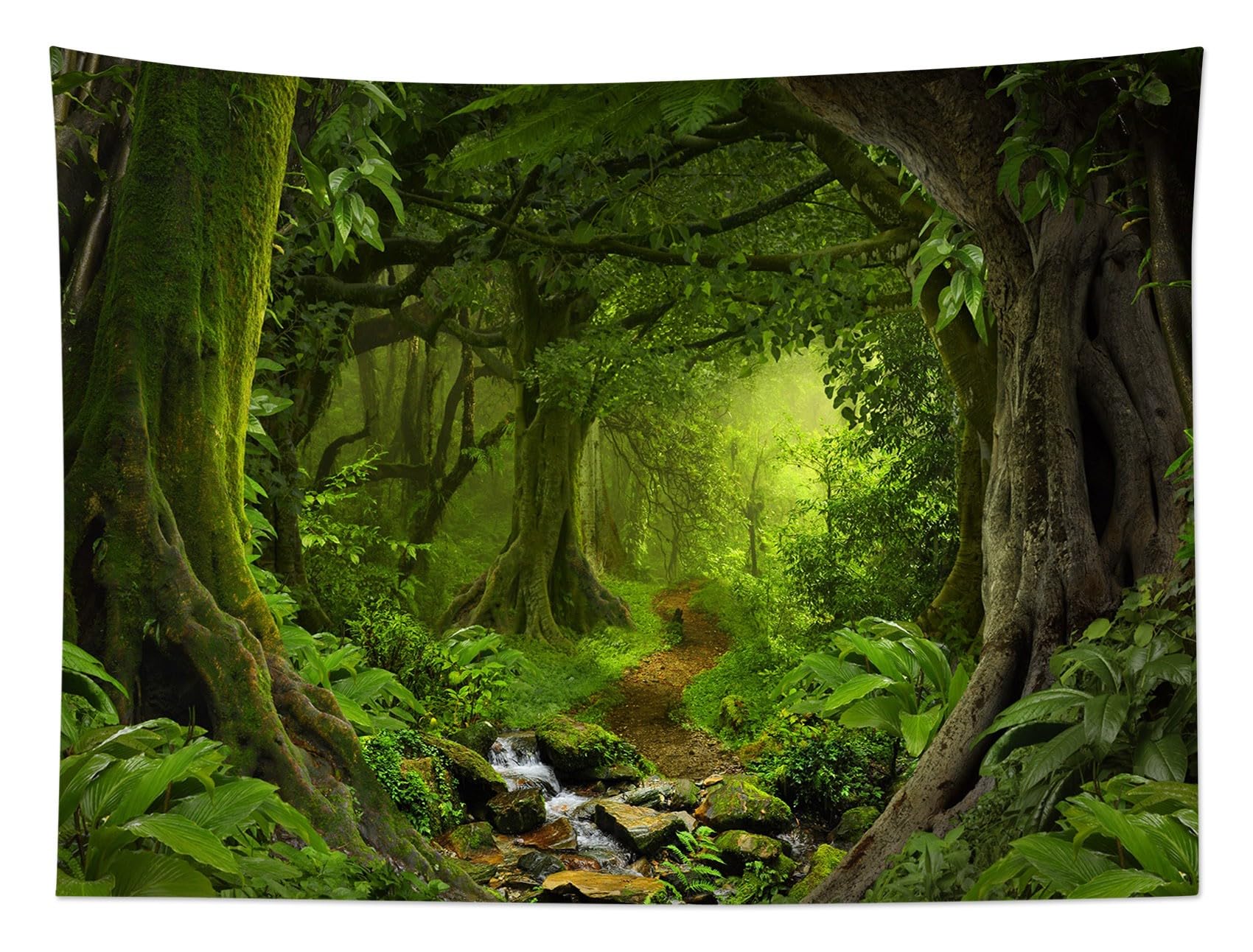 Tapiz De Selva Para Pared - 203 X 152 Cm, Poliéster, Impresión 3D, Decoración Dormitorio O Salón