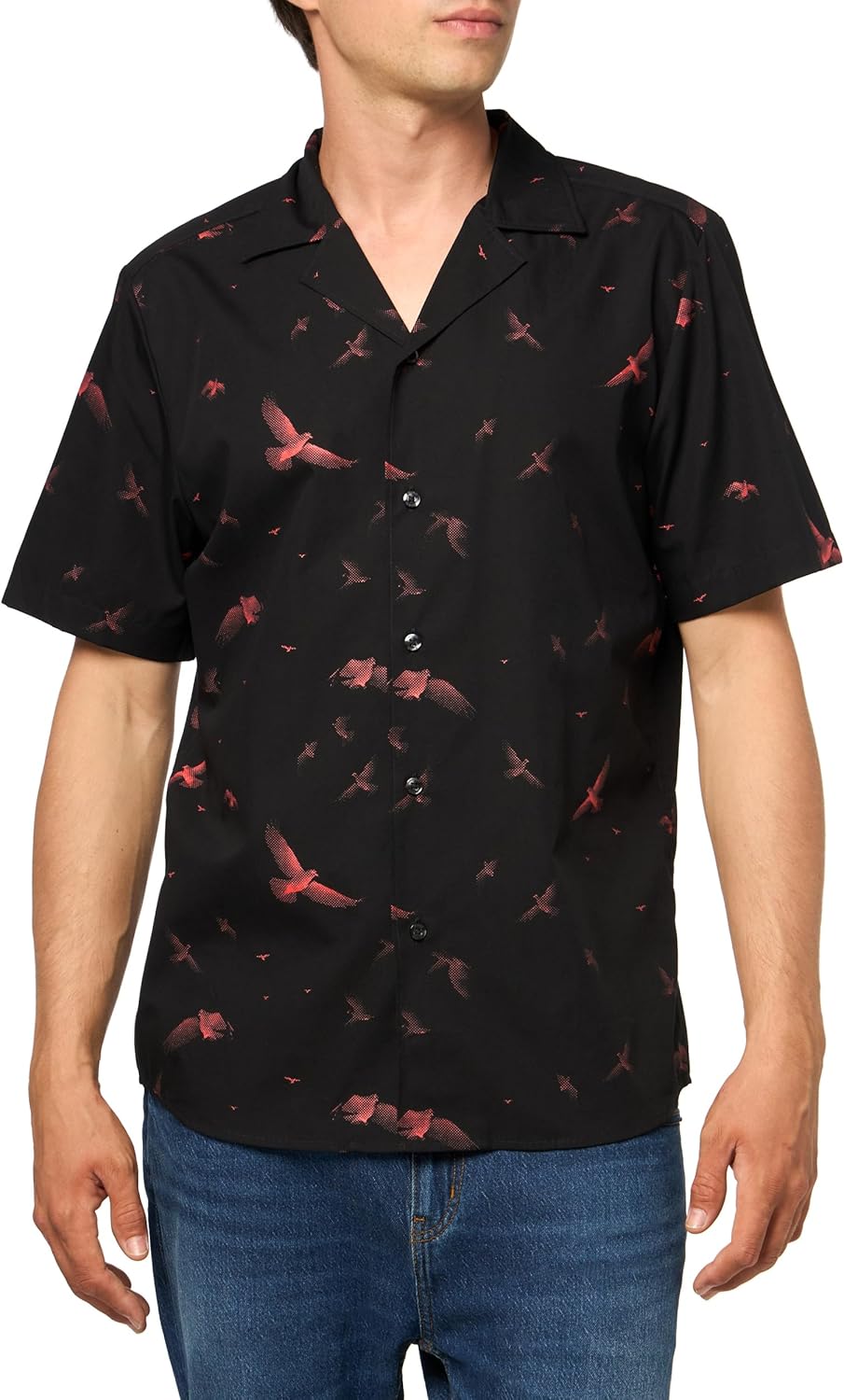 HUGO Mens Short Sleeve Button Down Shirt