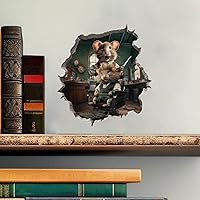 Vista 2 de Calcomanía para peluquería con agujero de ratón