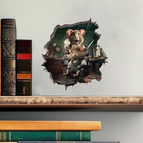 Miniatura 2 de Calcomanía para peluquería con agujero de ratón