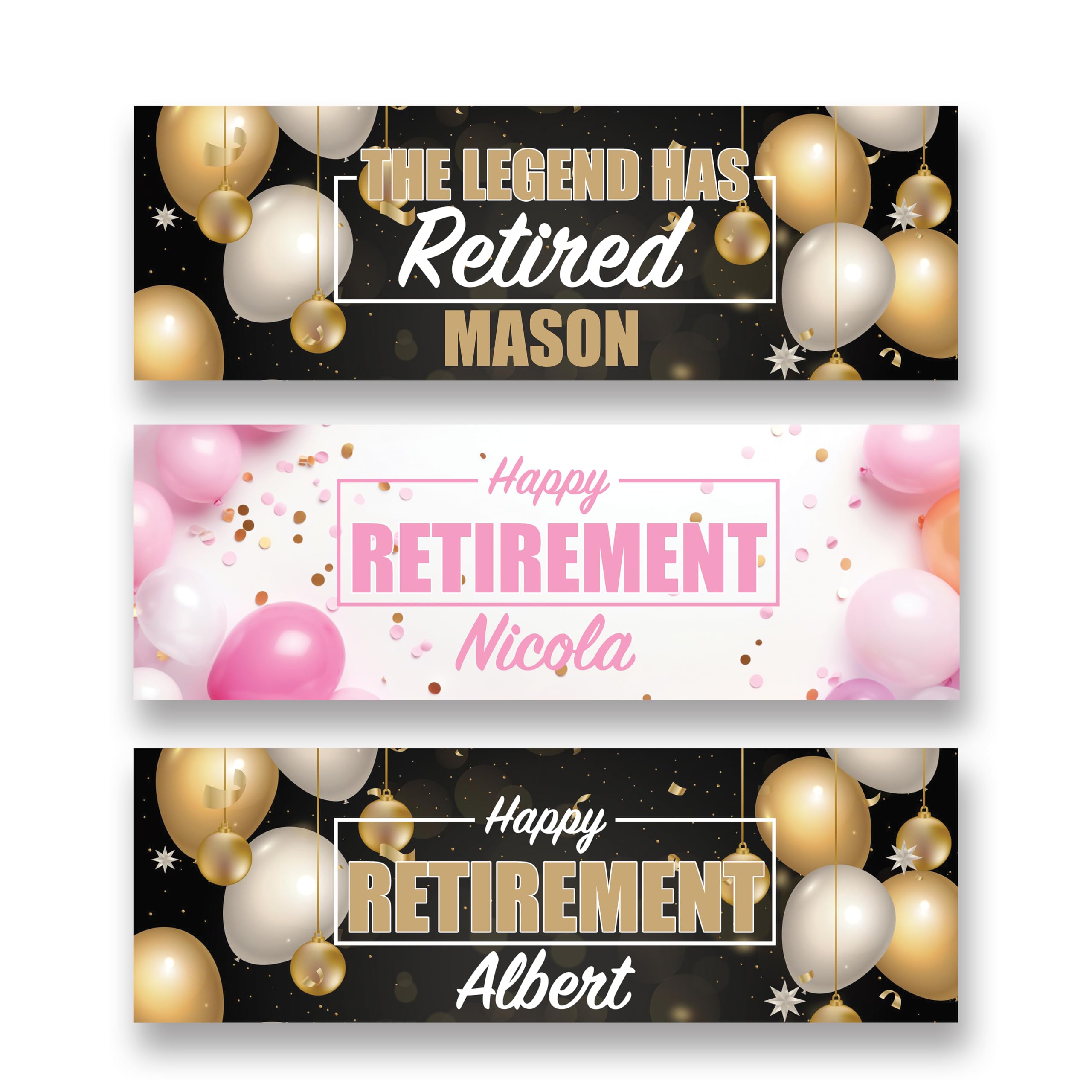Personalised Retirement Banner | The Legend has Retired | Custom Retirement Props