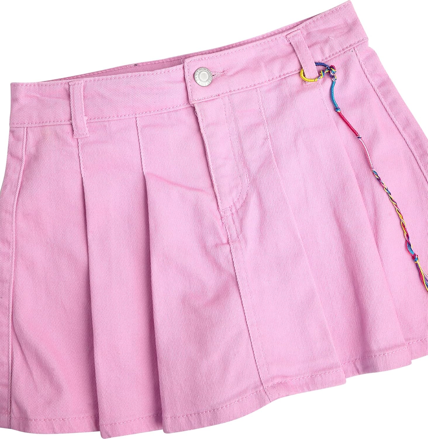 DKNY Girls Denim Skorts - High Waisted Girls Denim Skirt with Shorts Underneath Mini Kids Jean Skirt with Pockets (7-16) - Image 3