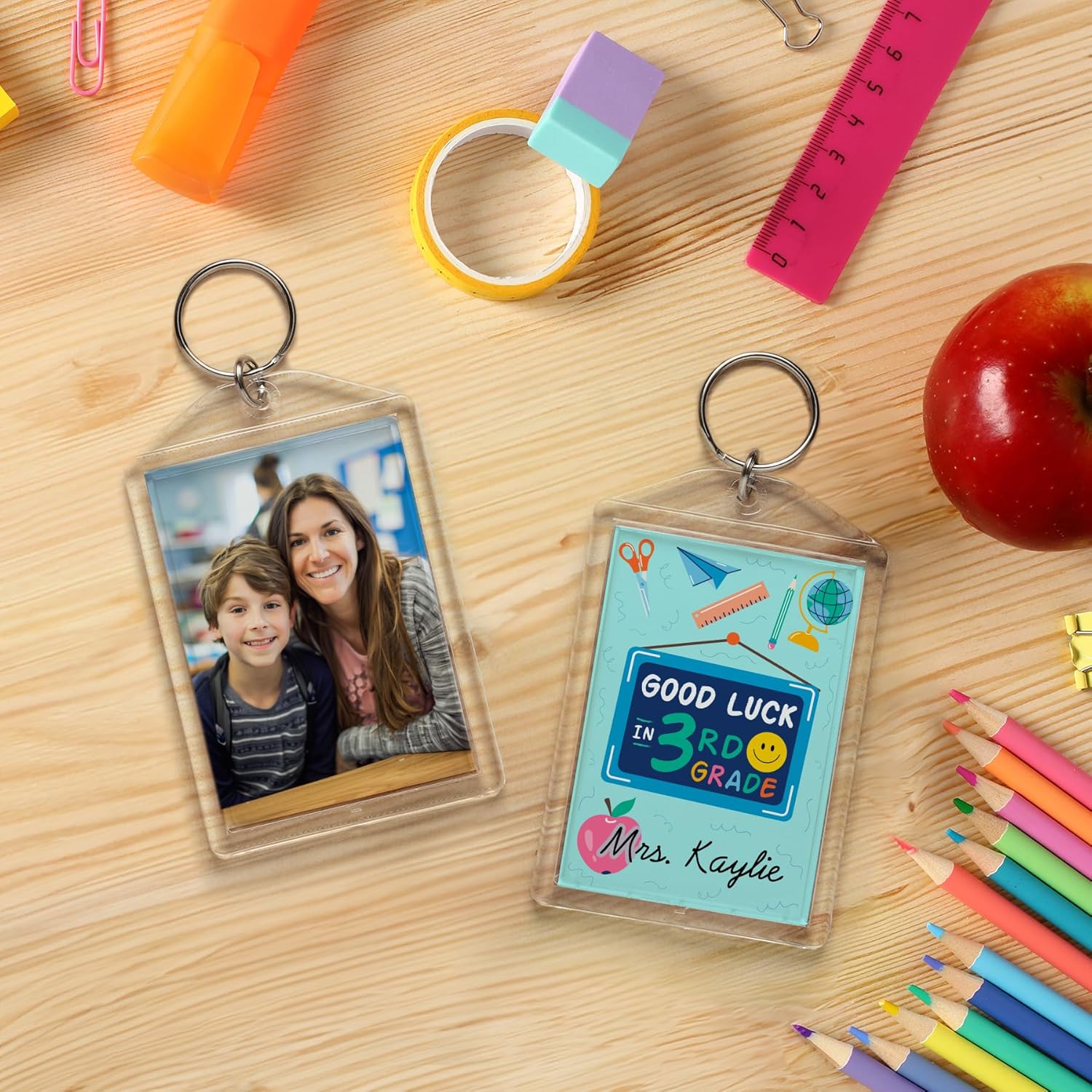 Acrylic Snap-in Photo Keychains
