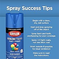 Vista 10 de Krylon K05562007 COLORmaxx Acabado transparente acrílico para uso en interiores y exteriores, color cristal satinado, 11 onzas (paquete de 1)