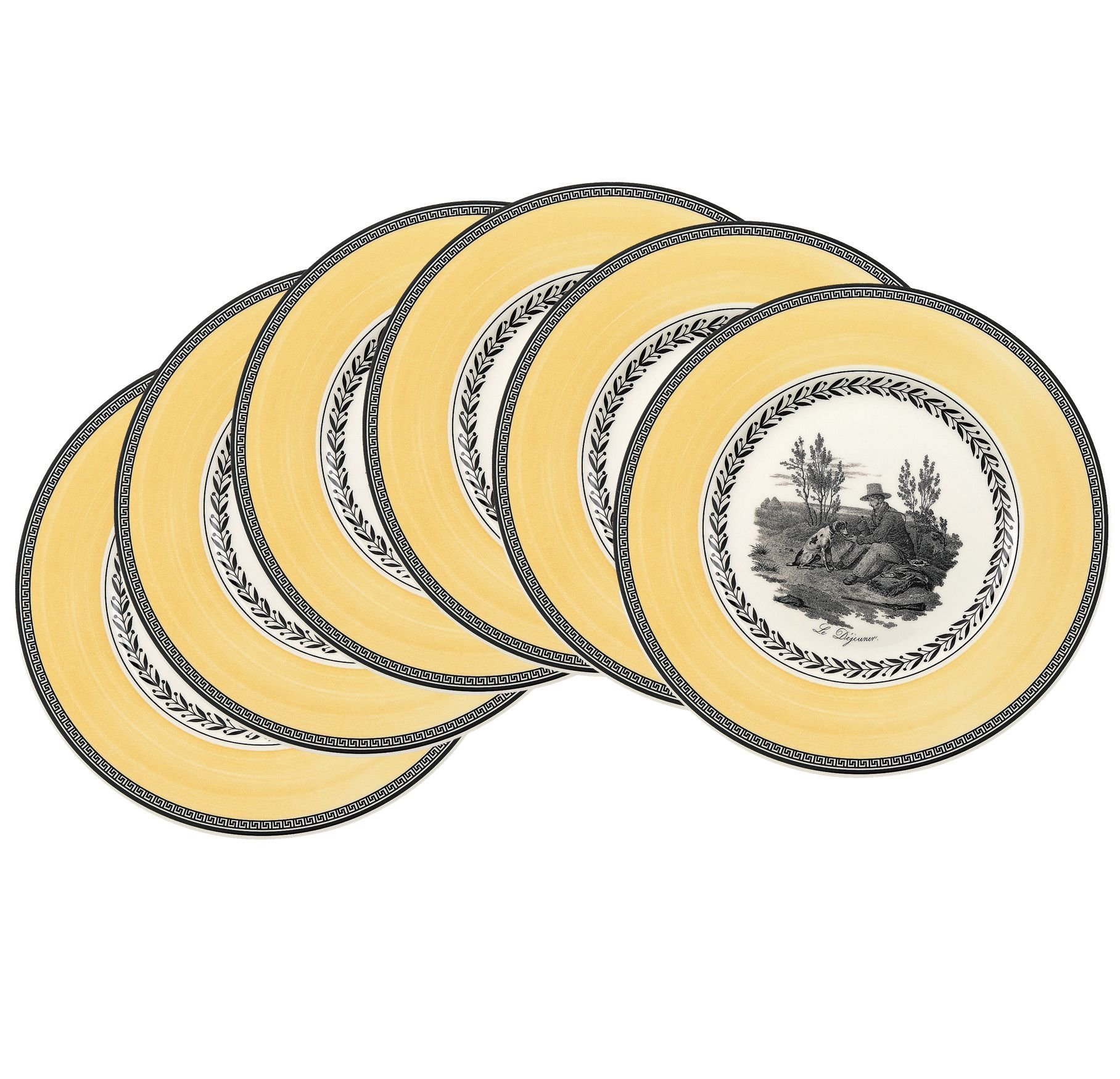 Audun Chasse Salad Plate Set of 6 by Villeroy & Boch - 8.5 Inches