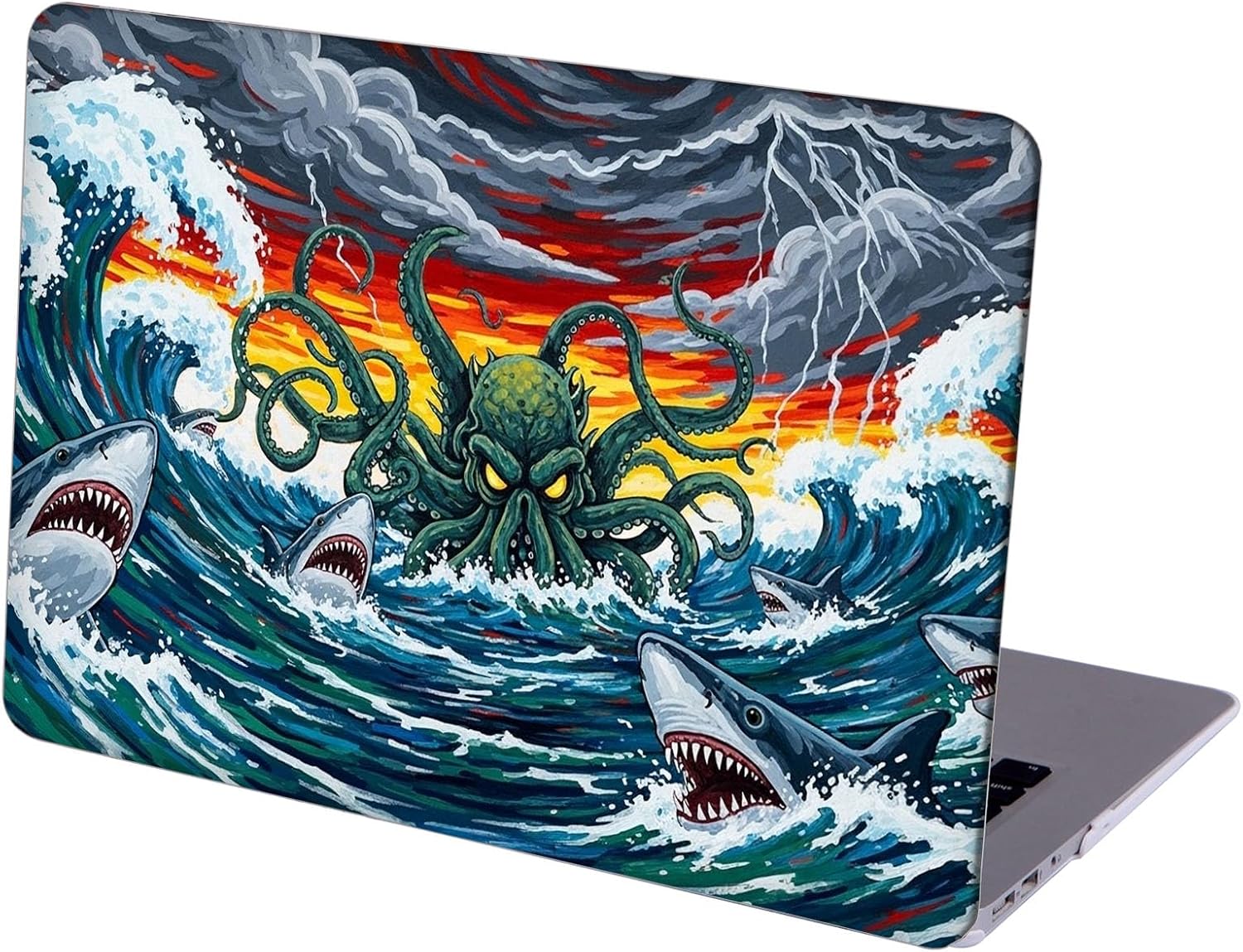 Compatible with MacBook Neo 13-inch, Hard Shell Case with Keyboard Cover and Screen Protector (A3404 A18 Pro chip, 2026 Release) - Sea Monster MC21203