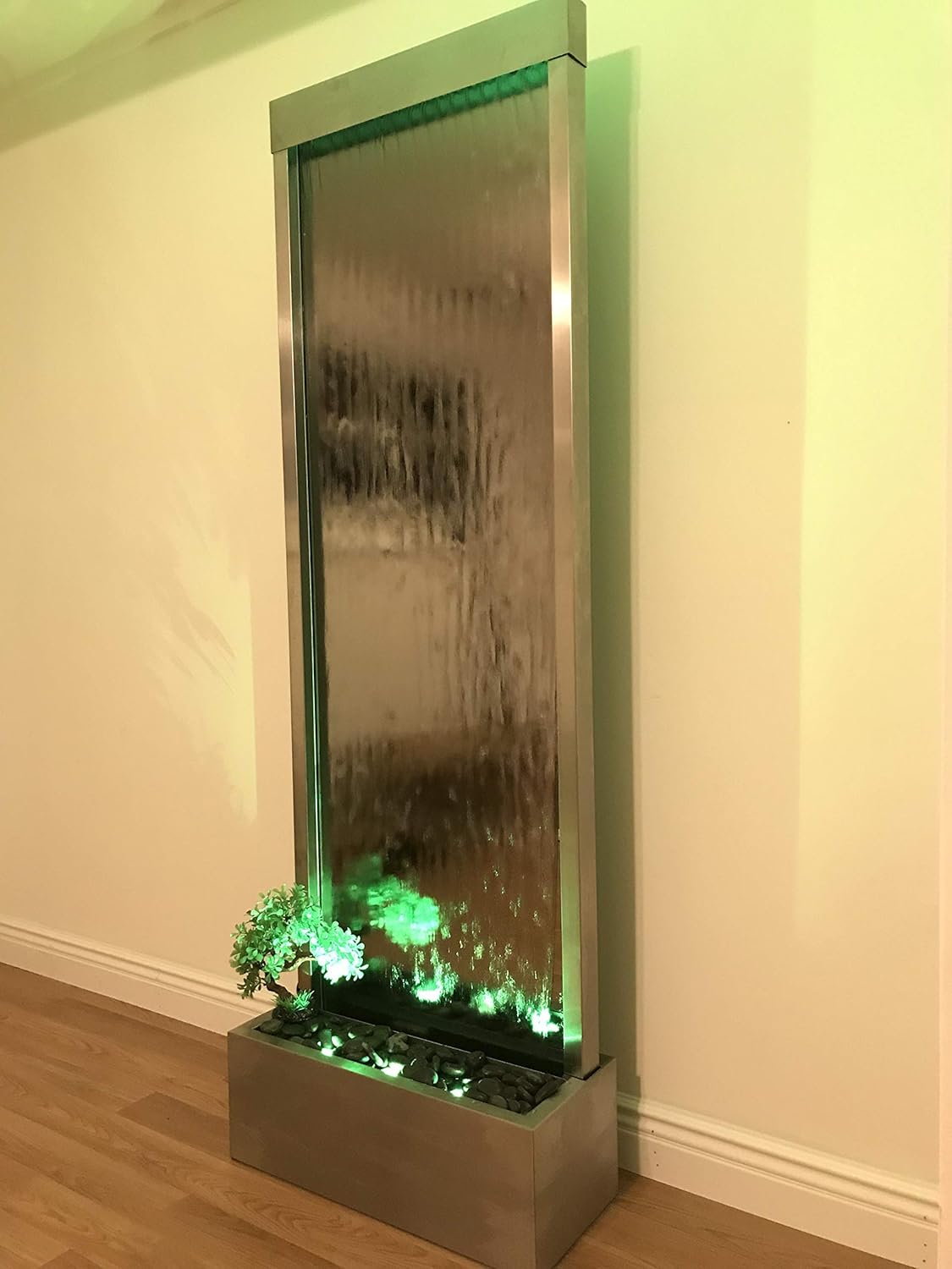 Waterfall XXL 72"x24" Floor Standing Water Fountain ,Color Lights, Remote Ctrl by JERSEY HOME DECOR : Home & Kitchen