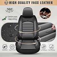 Vista 6 de Fundas de asiento para Kia Sportage 2009-2025 2026, juego completo de 5 asientos de cuero sintético para asientos de automóvil (negro y gris)