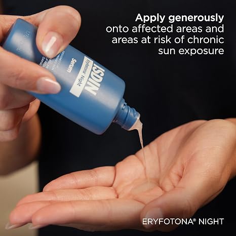 ISDIN Eryfotona Night, Ultra-Fluid Night Serum That Helps Reduce Signs Associated with Prolonged Sun Exposure with Night Repairsomes and Vitamin E, 50ml