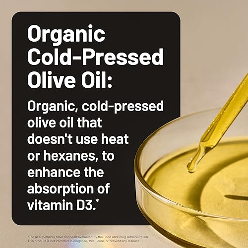 Miniatura 5 de NatureWise Vitamina D3 2000iu (50 mcg) Función muscular saludable y apoyo inmunológico, sin OMG, sin gluten en aceite de oliva prensado en frío, el