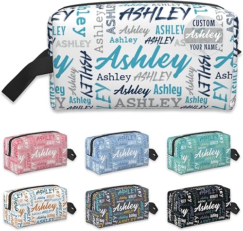 Bolsa de maquillaje personalizada con nombre, organizador de maquillaje de viaje con nombre, bolsa de aseo personal, bolsa de cosméticos de gran
