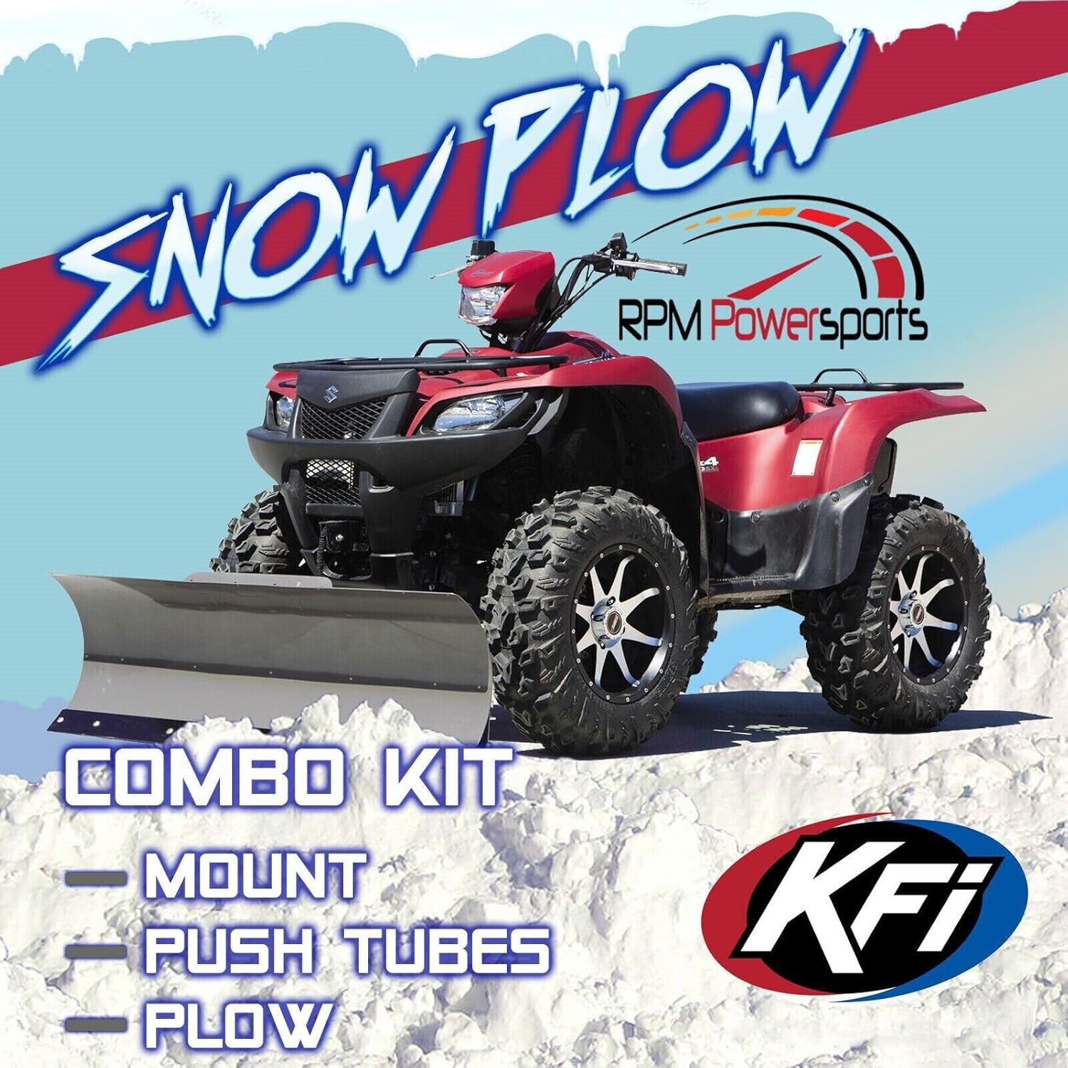 Fits KFI ATV 48" Snow Plow Kit Combo Compatible with Honda Foreman 500 TRX500 FA/FE/FM/ 2005-2011