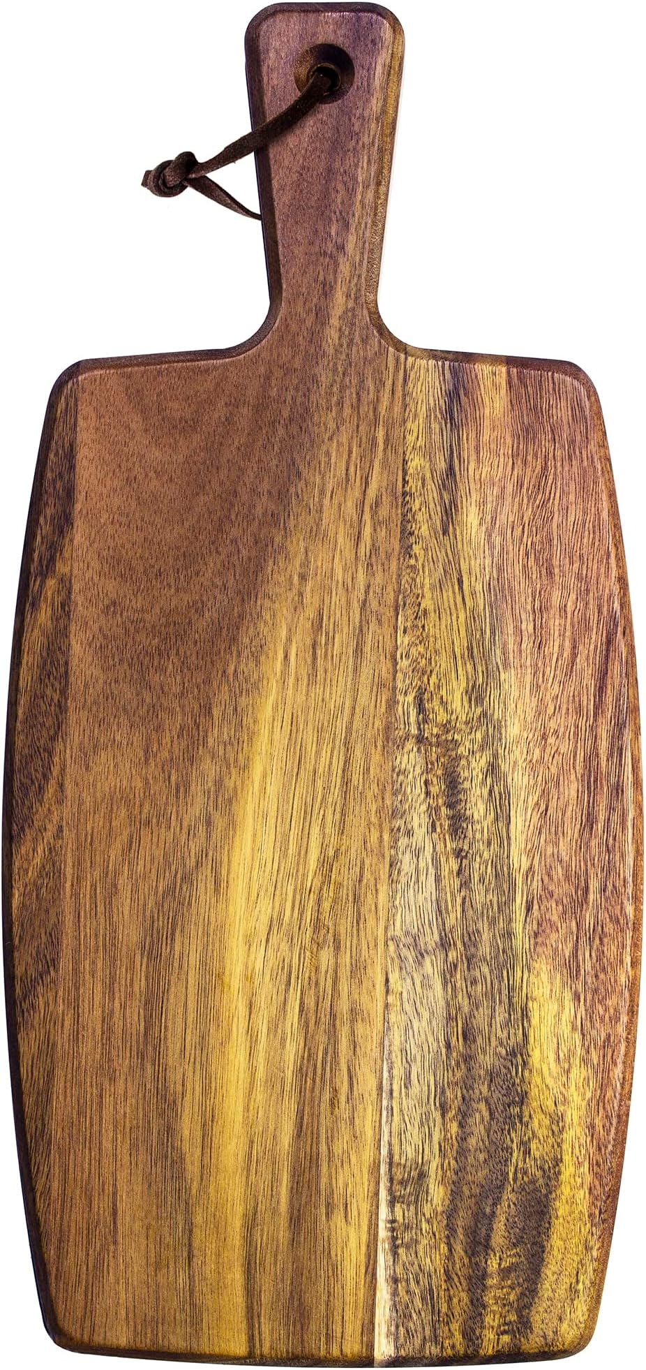 Creative Co-Op Black Oval Mango Wood Cheese Cutting Board With Handle