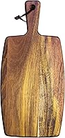 Totally Bamboo Rock & Branch Acacia Wood Serving Paddle - Cutting Board with Handle for Charcuterie & Kitchen Prep