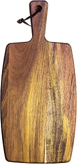 Totally Bamboo Rock & Branch Acacia Wood Serving Paddle - Cutting Board with Handle for Charcuterie & Kitchen Prep
