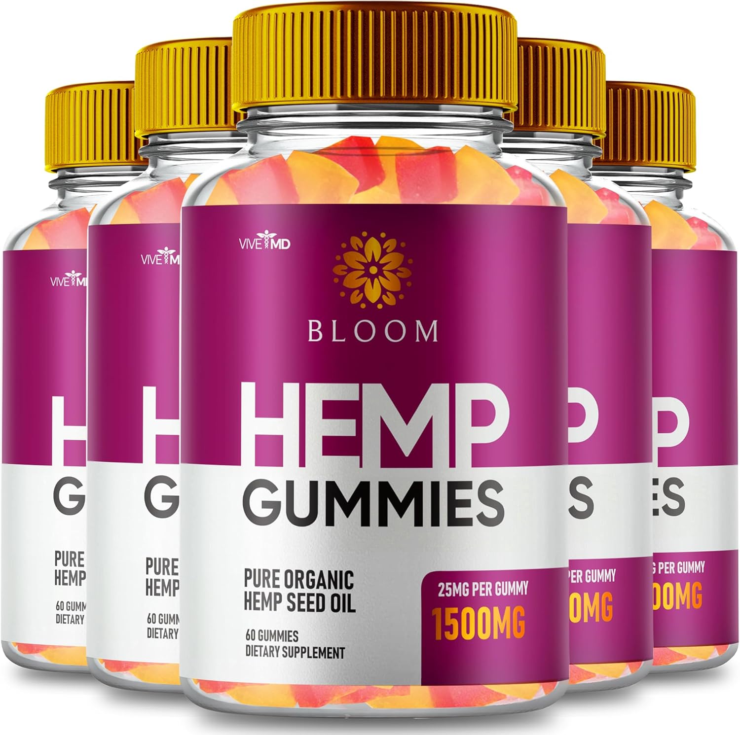 Bloom Hemp Gummies with Hemp Seeds Organic Extract, Bloom