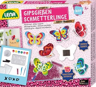 Gips-Gieß-Set Glitzer-Schmetterlinge