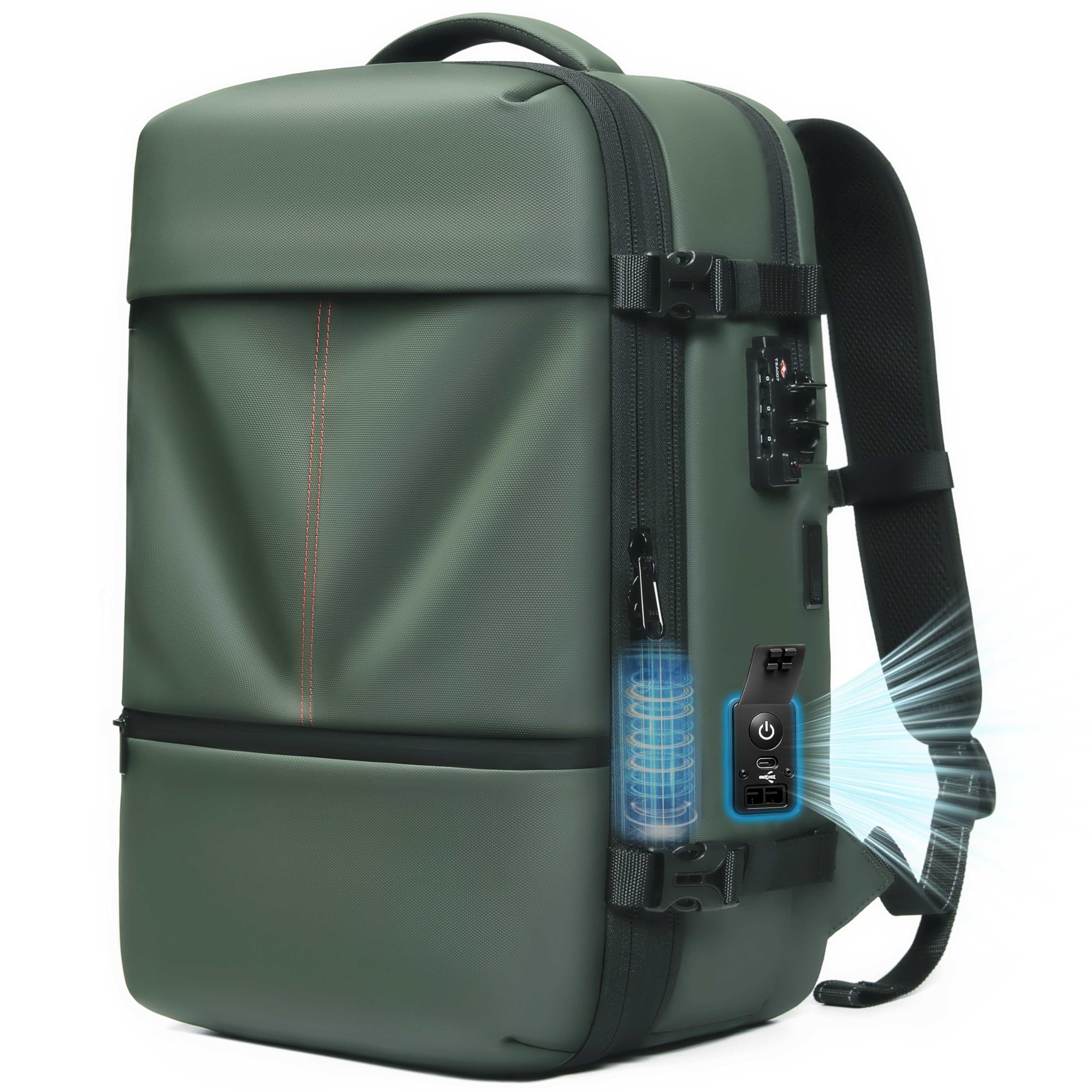 Vacuum Backpack Travel, Travel Backpack with Vacuum Compression, 17”Laptop Expandable Carry on Backpack