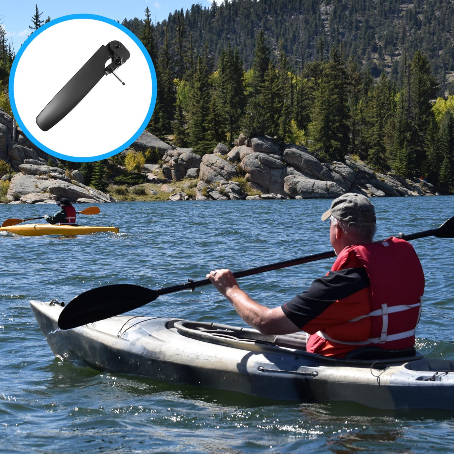 HEMOTON Timone Pedale per Kayak in Nylon e Acciaio Inossidabile Strumento per Controllo Direzione Accessorio per Kayak da Esterno
