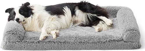 Bedsure Sofá de peluche calmante para mascotas, caja de huevos, 36 x 26 x 6 de EE. UU