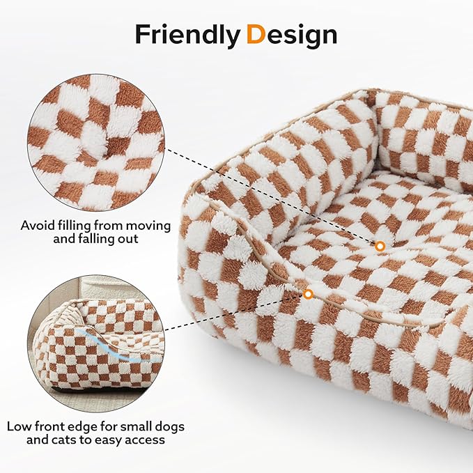 Cama para Perro Mediana Rectangular con Bordes Elevados y Base Antideslizante miniatura 5