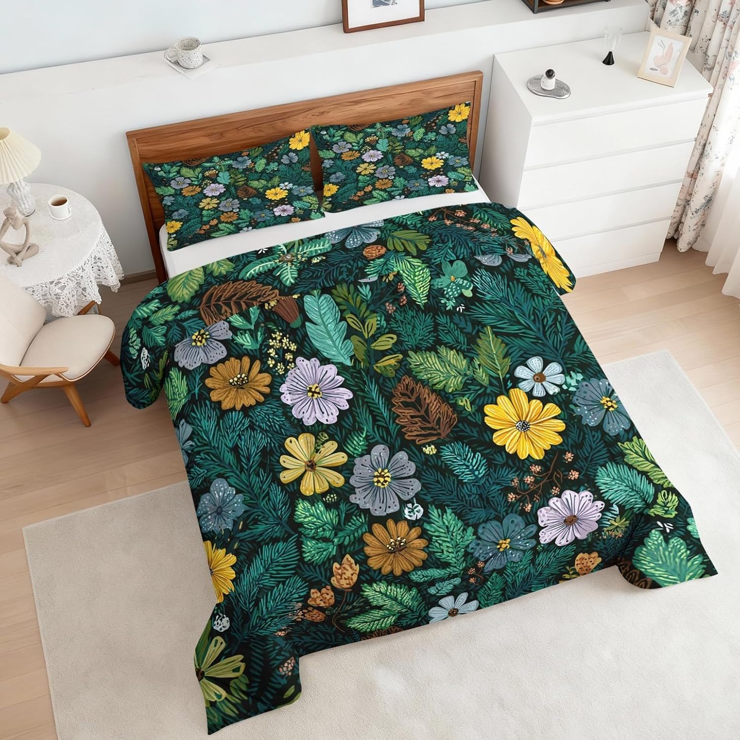 Couette sans housse lavable motifs floraux pour sublimer votre chambre