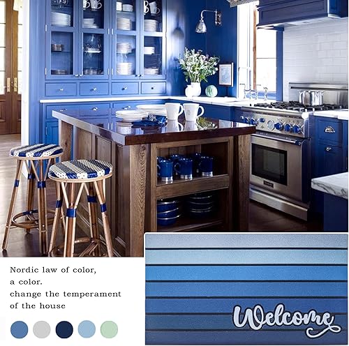 Miniatura 3 de Bulijojo Tapete azul Nave para puerta de entrada, grande de 17 x 30 pulgadas, tapete de entrada para puerta delantera, tapete de bienvenida