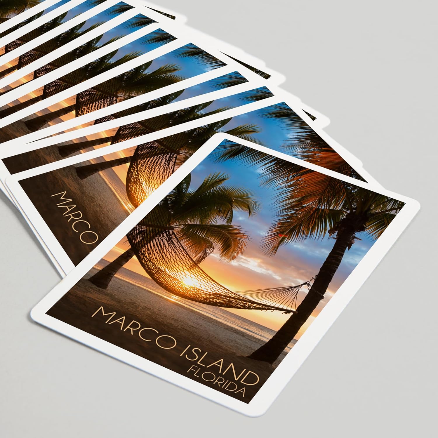 Lantern Press Marco Island, Florida, Hammock and Sunset, 52 Playing Cards for Adults, Poker Size Card Deck