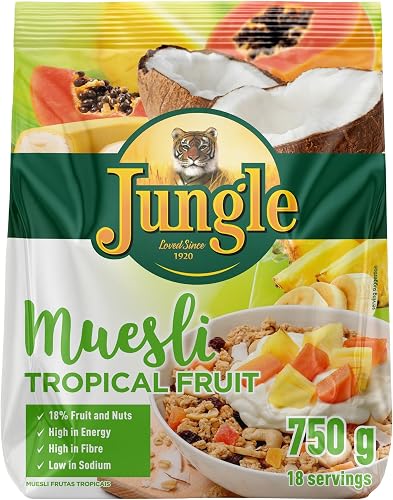 Jungle Muesli Tropical 750g: Fruity High Fiber Cereal