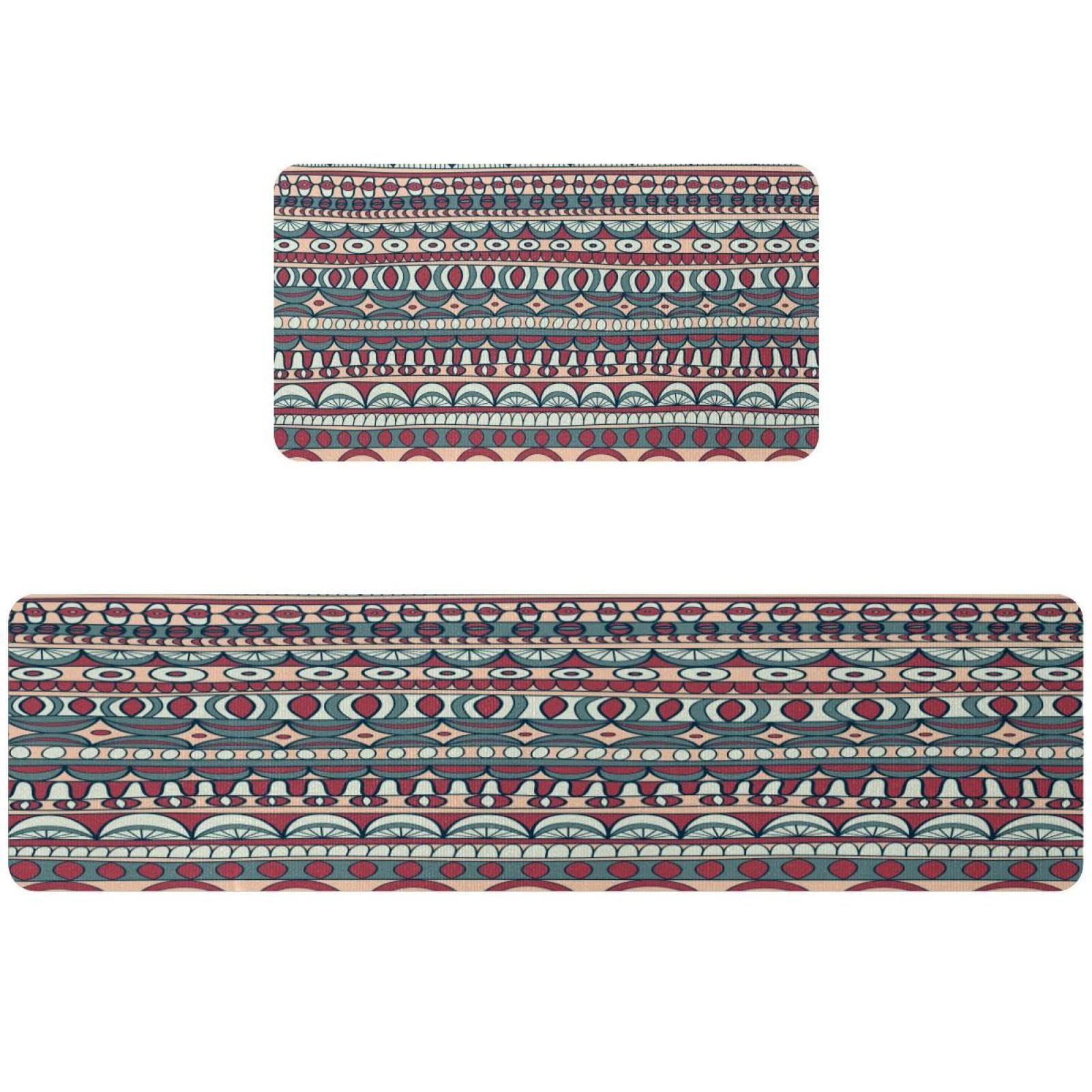 Alfombrillas de cocina lavables VAPOKF con patrón de flores absorbente