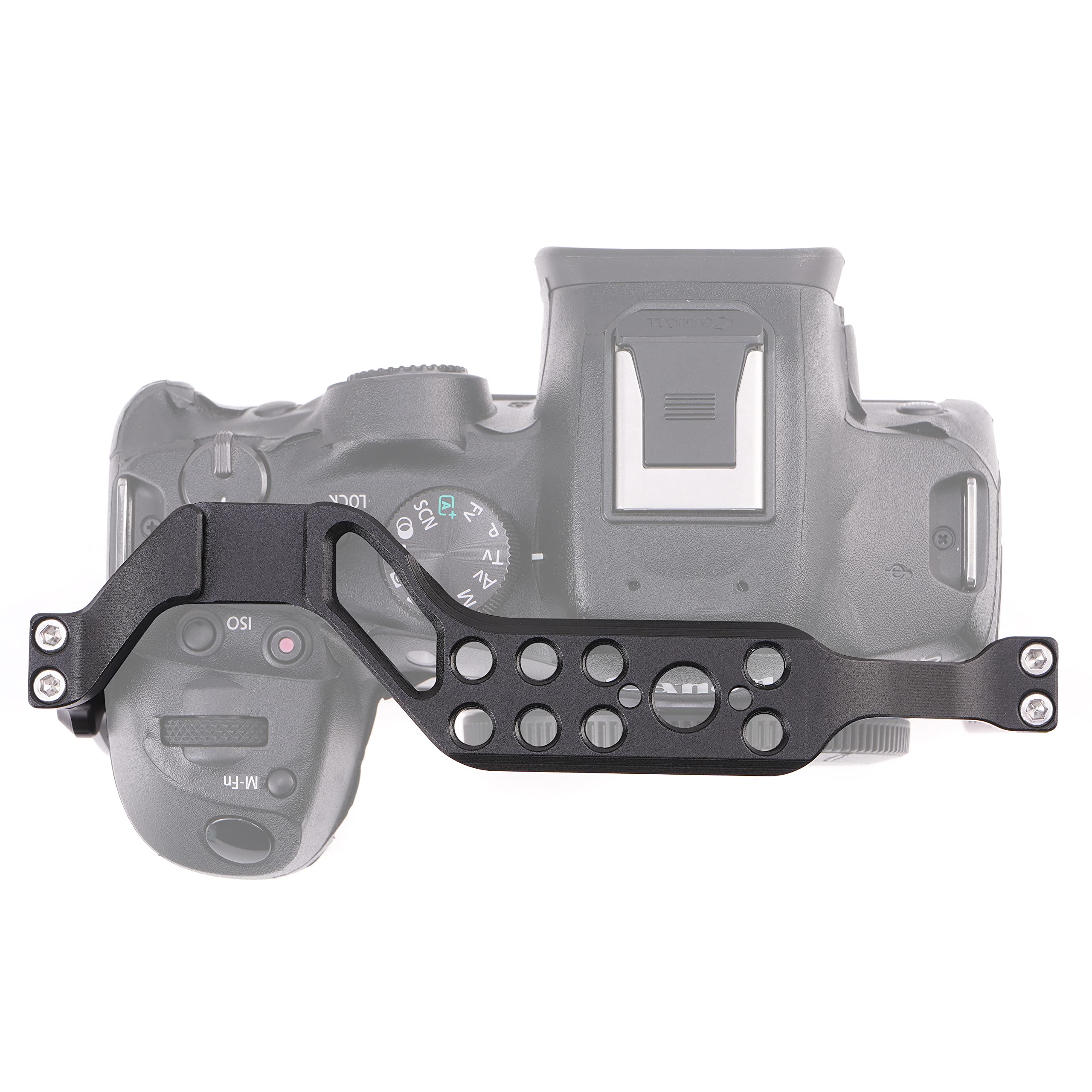 EOS R7 Cage, Hersmay Aluminium Kamerakäfig Camera Cage für Canon EOS R7 spiegellose Kameras, Vlogging Video Dreharbeiten Filmmaking Rig Stabilizer mit 1/4" Befestigung und 3/8" Arri Aufnahmebohrung