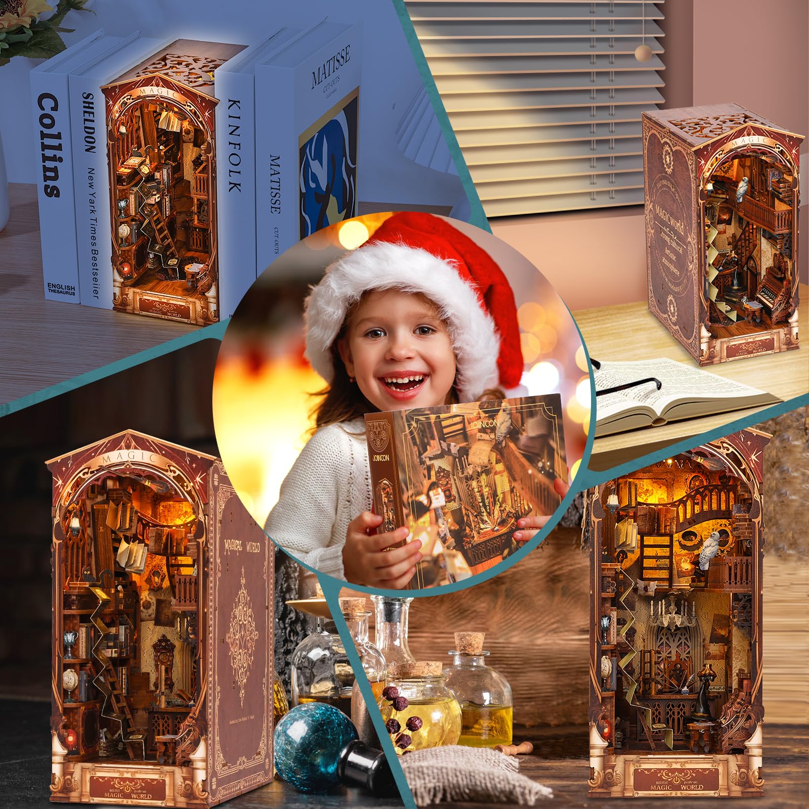 Kit fai da te con angolo per libri, serie Master Alchemist's Studio, Magical Apothecary, puzzle 3D, fermalibri da montare per adulti (Master Alchemist