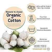 Vista 2 de Mother's Choice Calcetines de algodón orgánico para bebés de 0 a 6 meses, 12 pares de calcetines suaves para bebés, calcetines suaves hasta