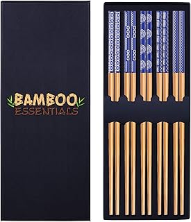 Premium Quality Bamboo Chopsticks Set, Eco-friendly & Reusab
